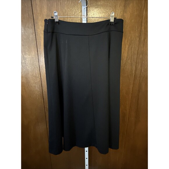Coldwater Creek Skirt Womens Med P A-Line Swing Midi Knit Stretch Modest Sidezip - Picture 3 of 5